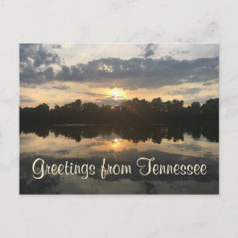 GROETEN UIT TENNESSEE meer zonsondergang foto | Briefkaart