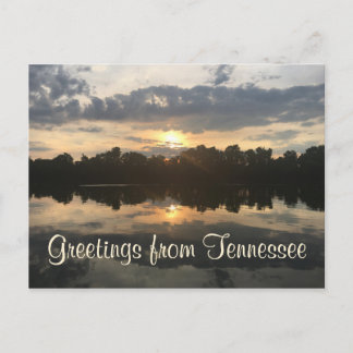 GROETEN UIT TENNESSEE meer zonsondergang foto | Briefkaart