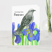 Groeten uit Tennessee Mockingbird Iris Kaart (Voorkant)