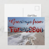 Groeten uit Tennessee State Flag Hearts USA Briefkaart (Voorkant / Achterkant)