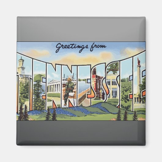 Groeten uit Tennessee, Vintage Magneet (Voorkant)