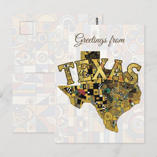 Groeten uit Texas Briefkaart (Voorkant / Achterkant)