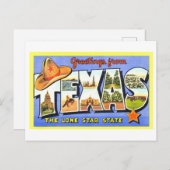  groeten uit Texas, de Lone Star State Briefkaart (Voorkant / Achterkant)