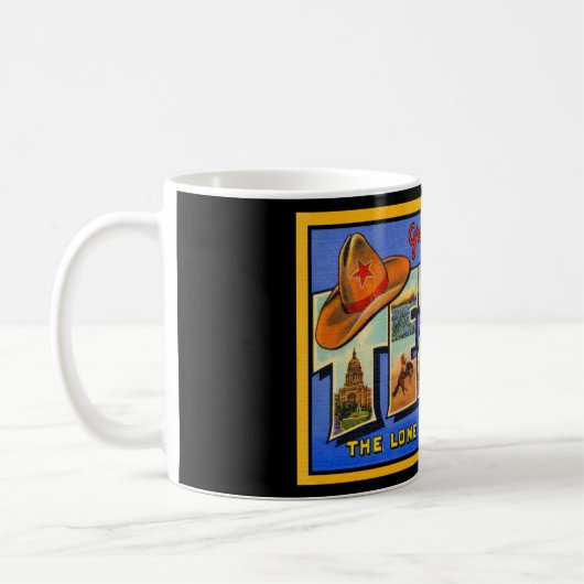 Groeten uit Texas de Lone Star State Koffiemok (Links)