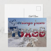 Groeten uit Texas State Flag Hearts USA Briefkaart (Voorkant / Achterkant)