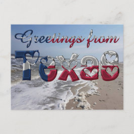 Groeten uit Texas State Flag Hearts USA Briefkaart