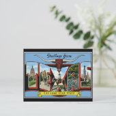 Groeten uit Texas Vintage Ansichtkaart Briefkaart (Staand voorkant)