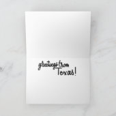 Groeten uit Texas! Wenskaart Kaart (Binnen)