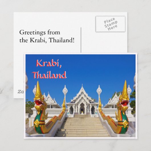 Groeten uit Thailand Briefkaart (Voorkant / Achterkant)
