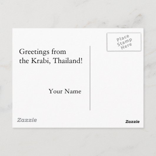 Groeten uit Thailand Briefkaart (Achterkant)