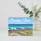 Groeten uit The Emerald Coast Beautiful Florida Briefkaart (Staand voorkant)