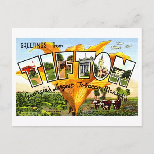 groeten uit Tifton, Georgia, Briefkaart (Voorkant)