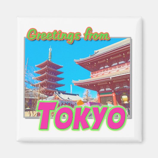 "Groeten uit Tokio" Magnet (Voorkant)