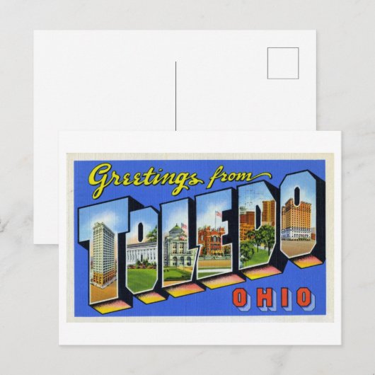  groeten uit Toledo, Ohio Briefkaart (Voorkant / Achterkant)