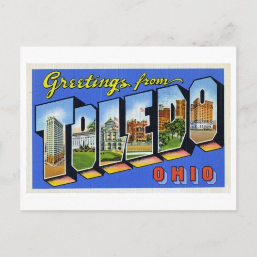  groeten uit Toledo, Ohio Briefkaart (Voorkant)