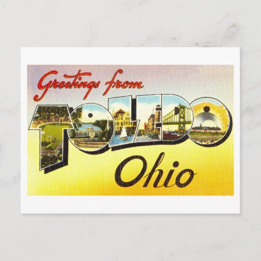  groeten uit Toledo, Ohio Briefkaart (Voorkant)