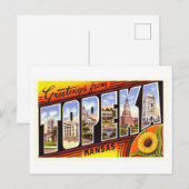 groeten uit Topeka, Kansas Briefkaart (Voorkant / Achterkant)