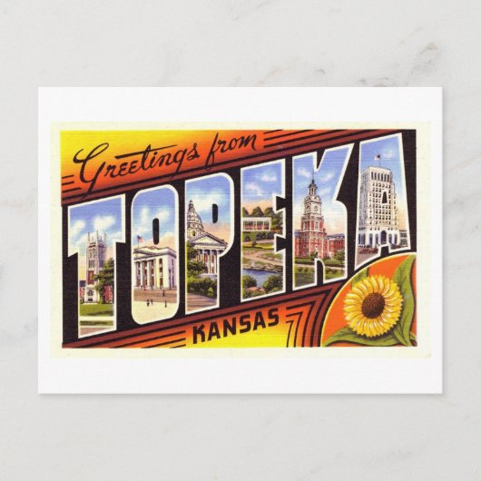 groeten uit Topeka, Kansas Briefkaart (Voorkant)