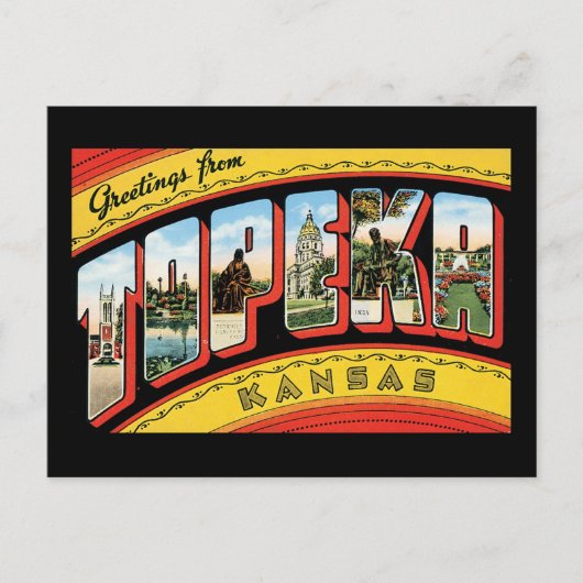 Groeten uit Topeka, Kansas Briefkaart (Voorkant)