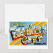  groeten uit Traverse City, Michigan Briefkaart (Voorkant / Achterkant)