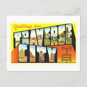 groeten uit Traverse City, Michigan Briefkaart