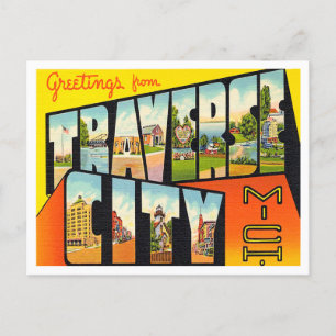 Groeten uit Traverse City, Michigan Travel Briefkaart