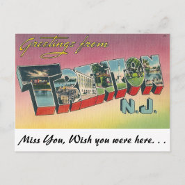 Groeten uit Trenton, New Jersey Briefkaart