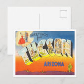 Groeten uit Tucson, Arizona Vintage Travel Briefkaart (Voorkant / Achterkant)
