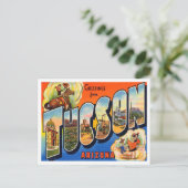 Groeten uit Tucson, Arizona Vintage Travel Briefkaart (Staand voorkant)