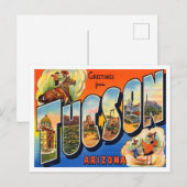 Groeten uit Tucson, Arizona Vintage Travel Briefkaart (Voorkant / Achterkant)