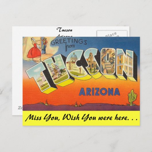 Groeten uit Tucson Briefkaart (Voorkant / Achterkant)