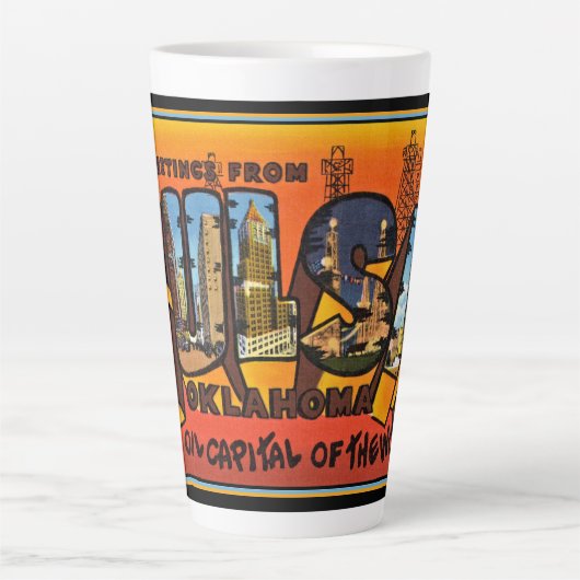 Groeten uit Tulsa Latte Mok (Voorkant)
