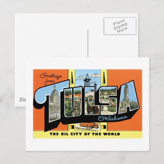 Groeten uit Tulsa, Oklahoma Briefkaart (Voorkant / Achterkant)