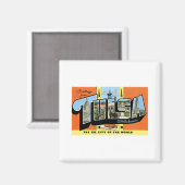 Groeten uit Tulsa, Oklahoma Magneet (Voorkant / Achterkant)