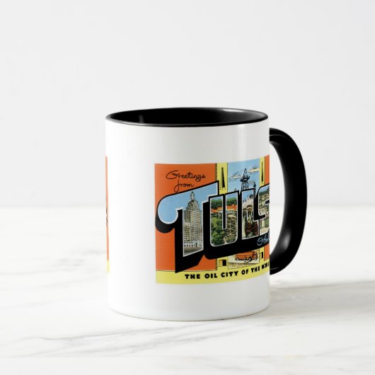 Groeten uit Tulsa, Oklahoma. Mok (Voorkant rechts)