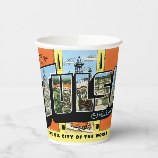Groeten uit Tulsa, Oklahoma! Papieren Bekers (Links)