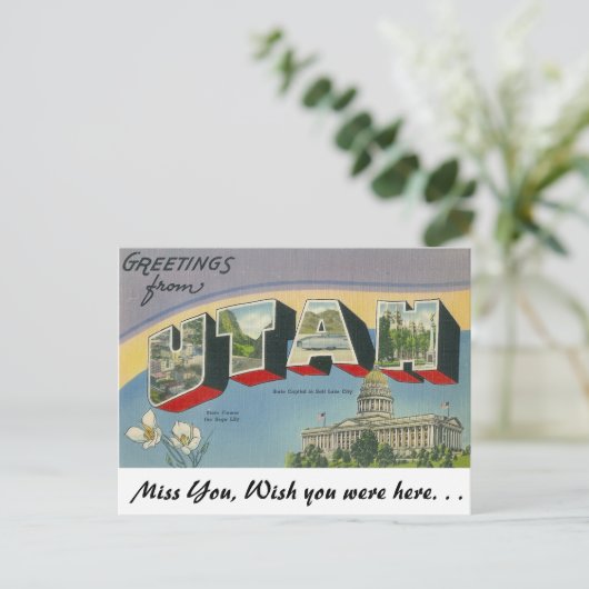 Groeten uit Utah Briefkaart (Staand voorkant)