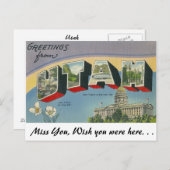 Groeten uit Utah Briefkaart (Voorkant / Achterkant)