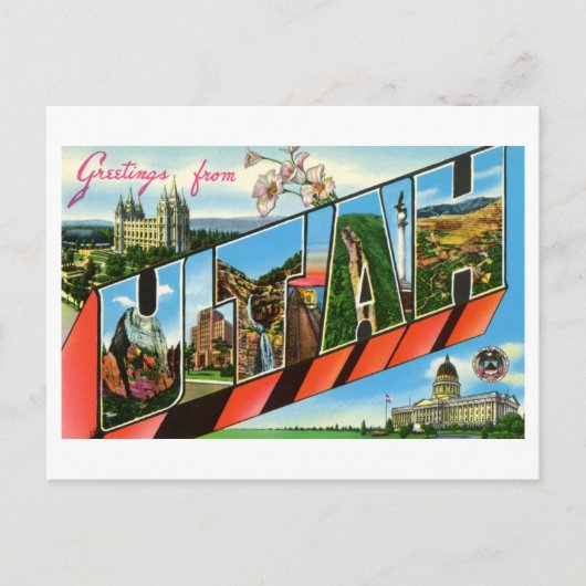  groeten uit Utah Briefkaart (Voorkant)