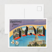 Groeten uit Utah Vintage Travel Briefkaart (Voorkant / Achterkant)