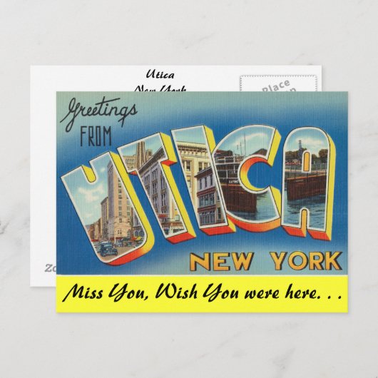 Groeten uit Utica Briefkaart (Voorkant / Achterkant)