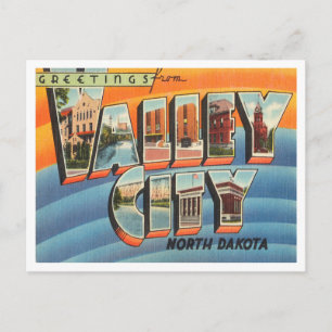 Groeten uit Valley City, North Dakota Travel Briefkaart