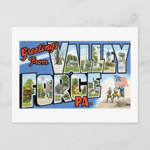 Groeten uit Valley Forge, Pennsylvania. Briefkaart
