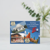 Groeten uit Verenigde Staten - briefkaart (Staand voorkant)
