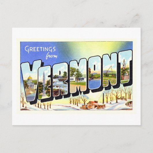 Groeten uit Vermont Briefkaart (Voorkant)