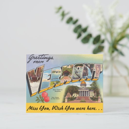 Groeten uit Vermont Briefkaart (Staand voorkant)