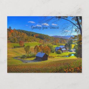 Groeten uit Vermont, landschapsfoto, Briefkaart