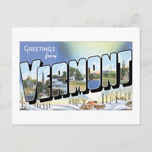 Groeten uit Vermont! postkaart (Voorkant)