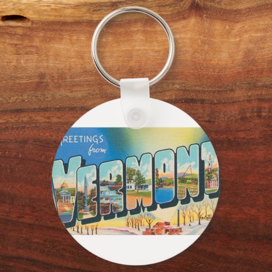 Groeten uit Vermont Sleutelhanger (Voorkant)
