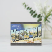 Groeten uit Vermont, Vintage Briefkaart (Staand voorkant)